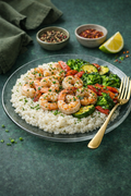 Shrimp & Cauliflower Rice Bowl Gluten Free