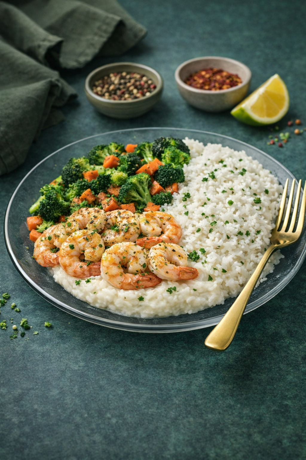 Lemon Pepper Shrimp & Veg Bowl Gluten Free