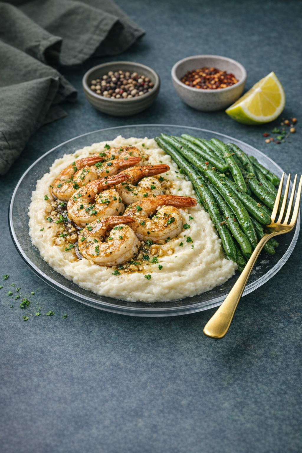 Shrimp Mashed Potato Bowl Gluten Free