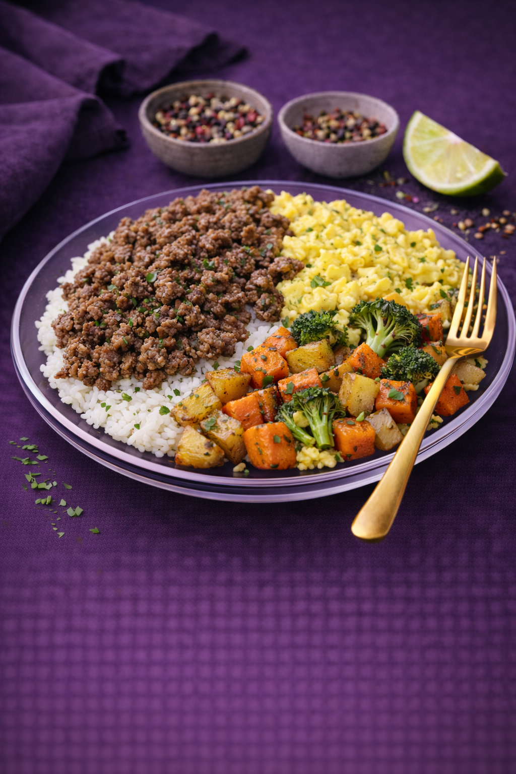 Ground Beef Breakfast Rice Gluten Free